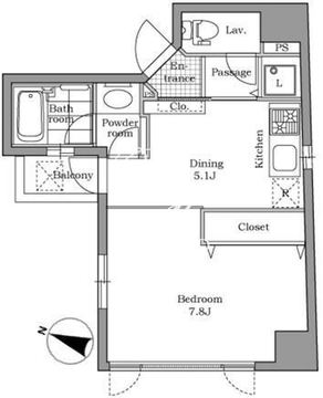 レジディア文京千石 703 間取り図