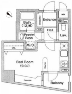 プライムアーバン中目黒2 608 間取り図
