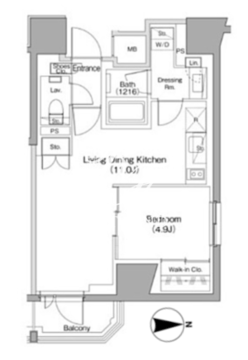 ザ・パークハビオ南大井 903 間取り図