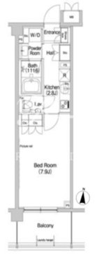 ヒューリックレジデンス新宿戸山 104 間取り図