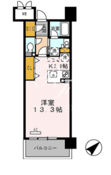 ロイヤルパークス豊洲 627 間取り図