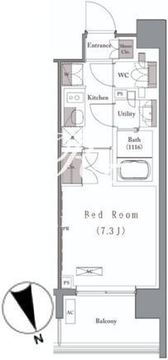 プレジリア新富町 1001 間取り図