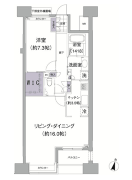 アビティ目黒 707 間取り図