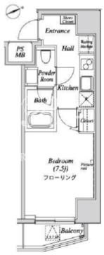 ニューガイアリルーム芝No.28 801 間取り図