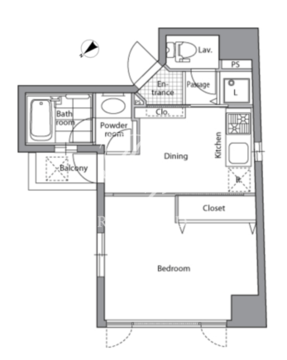 レジディア文京千石 1203 間取り図