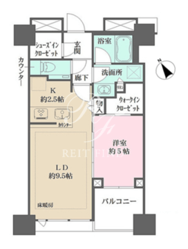 シティタワー武蔵小山 3202 間取り図
