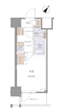 JMFレジデンス北品川 605 間取り図