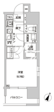 ラクラス幡ヶ谷 401 間取り図