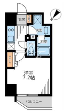 ザ・パーククロス門前仲町 501 間取り図