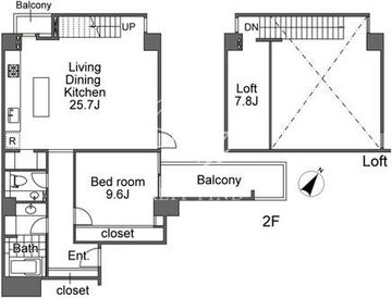 ウォーク赤坂 203 間取り図