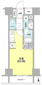 コンフォリア新宿御苑2 303 間取り図