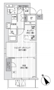 プライマル五反田 904 間取り図