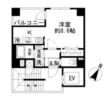 アジュール勝どき4丁目 501 間取り図