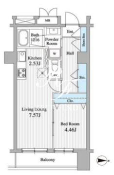 グランジュエ本所 314 間取り図
