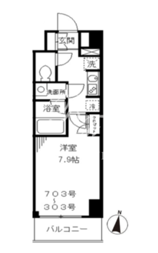 ループコート日本橋 603 間取り図