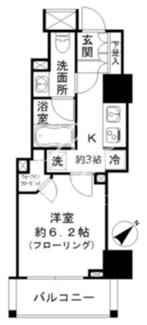 クレヴィアタワー池田山 302 間取り図