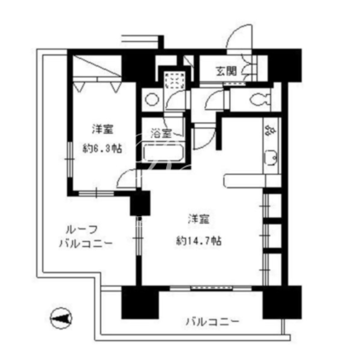 パークキューブ東品川 818 間取り図