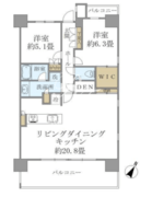 リビオ目黒ザ・プレイス 1404 間取り図