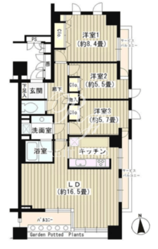 麻布市兵衛町ホームズ 505 間取り図