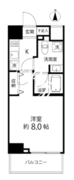 デルックス池袋 1202 間取り図