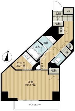 フィールA渋谷 1002 間取り図