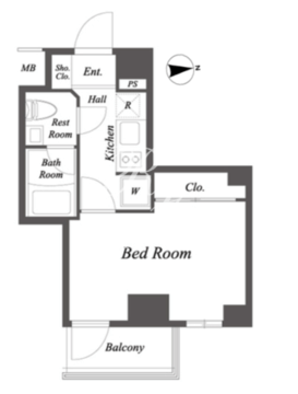 ルクレ住吉 604 間取り図