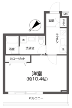 パセオ中目黒 302 間取り図