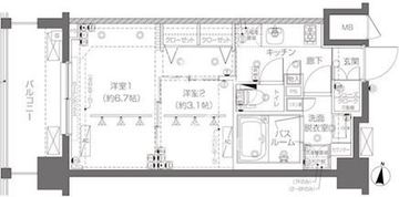 ズーム新宿西落合 604 間取り図