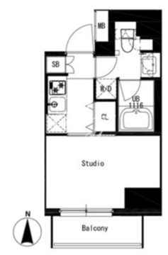 白金ウエスト 202 間取り図