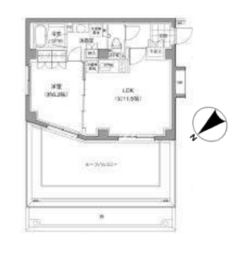 JP noie 小石川富坂 201 間取り図