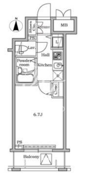 レジディア広尾2 402 間取り図