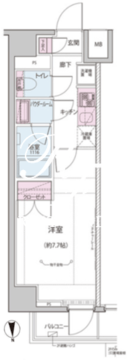 オルタナ神楽坂 1-605 間取り図