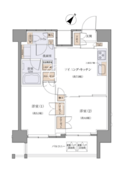 JMFレジデンス北品川 1005 間取り図