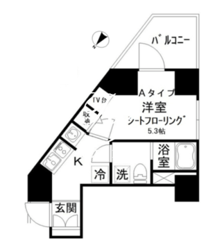 アイディ西五反田 1001 間取り図