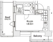 カスタリア戸越 204 間取り図