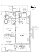 パークアクシス三宿 402 間取り図