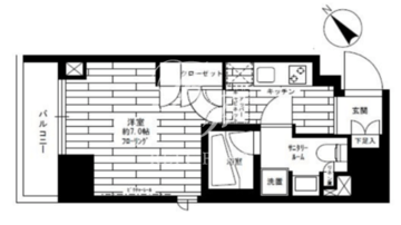 ステージファースト蔵前アジールコート 1502 間取り図