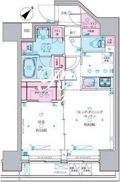 ジェノヴィア東向島2スカイガーデン 803 間取り図