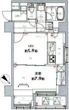 ベルシード東向島 502 間取り図