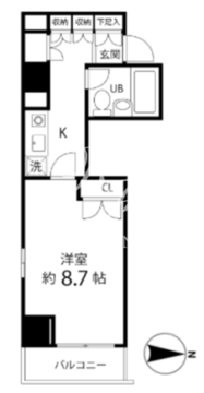 ハイリーフ芝大門 205 間取り図