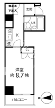 ハイリーフ芝大門 404 間取り図