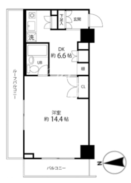ハイリーフ芝大門 802 間取り図