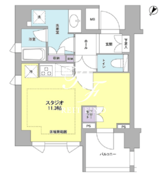 リヴェール赤坂 202 間取り図