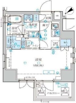 ベルシード門前仲町 303 間取り図