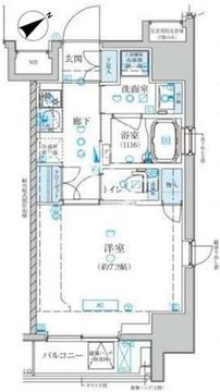 ベルシード門前仲町 502 間取り図