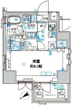 ベルシード門前仲町 503 間取り図