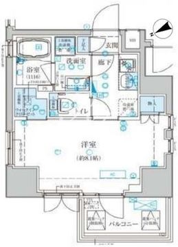ベルシード門前仲町 803 間取り図