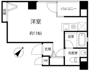 昭美人形町マンション 201 間取り図