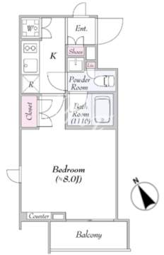 レガリス池尻大橋 201 間取り図