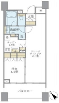 アパートメンツ三田 402 間取り図